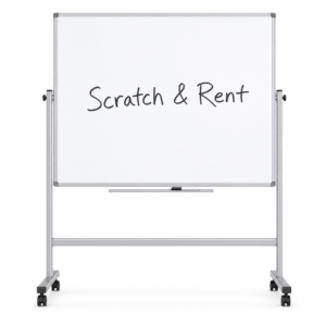 Rolling Magnetic Whiteboard 48x48