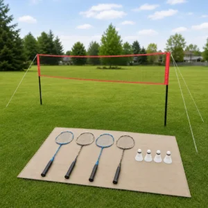 Badminton Set with Net, Racquets & Birdies
