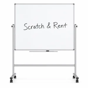 Rolling Magnetic Whiteboard 48×48