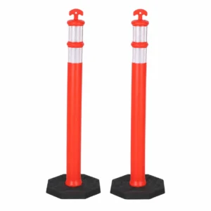Pair of Traffic Parking Control Delineator Posts