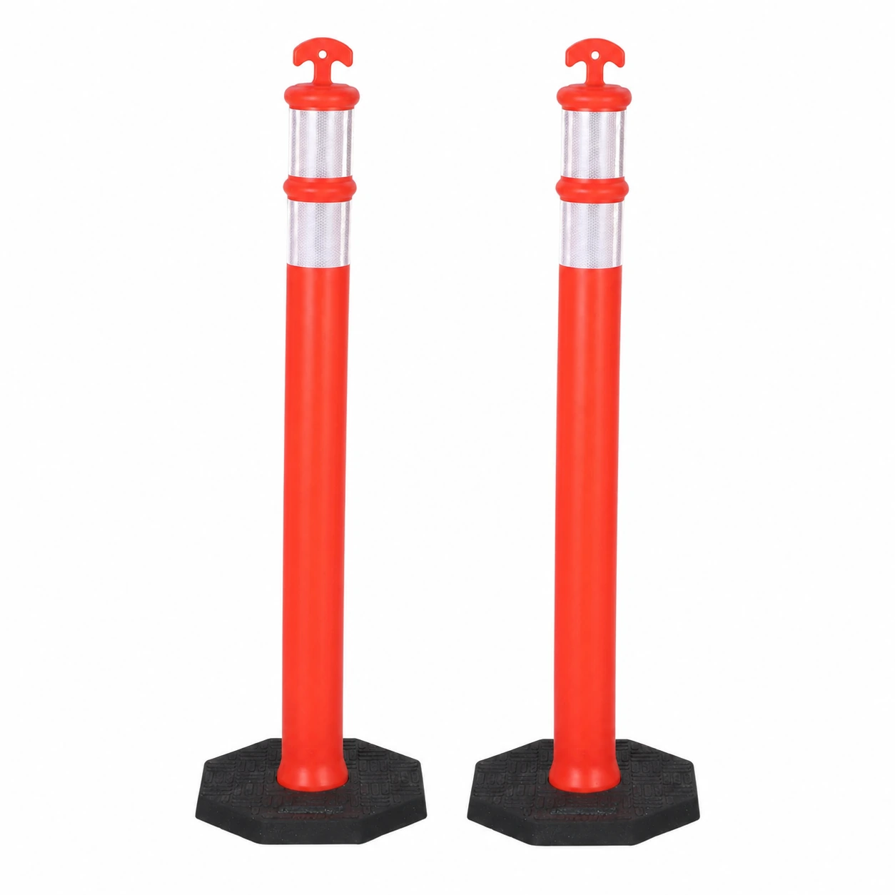 Pair of Traffic Parking Control Delineator Posts